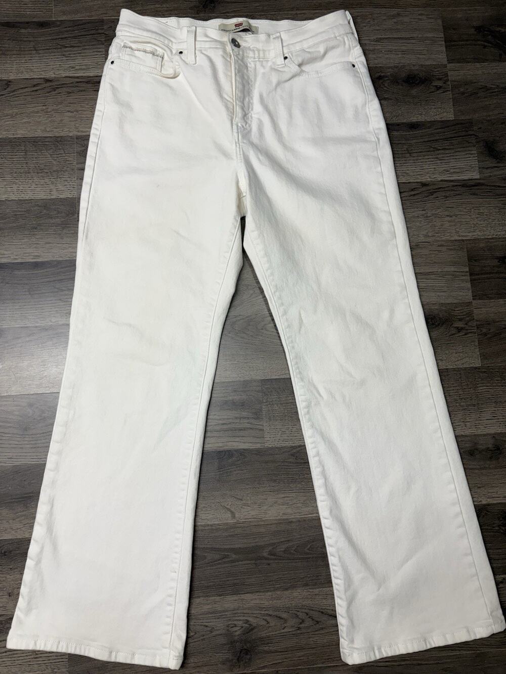 Levi’s 512 Perfectly Slimming Bootcut White Jeans Women’s Size 14M Stretch Denim